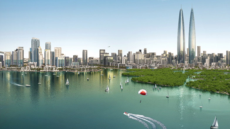 Dubai-Creek-Harbour-twin-towers-by-Emaar-Properties-and-Dubai-Holdings_archiscene_BN06