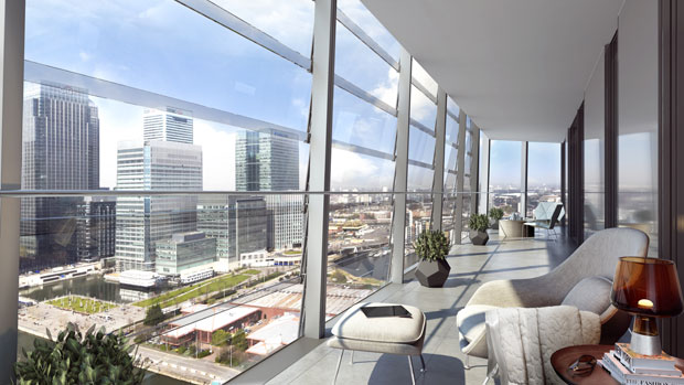 Work Starts On A New Tower in London's Canary Wharf