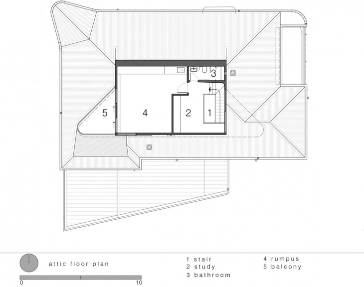 Luigi Rosselli Architects The Bow Window Penthouse attic floor plan
