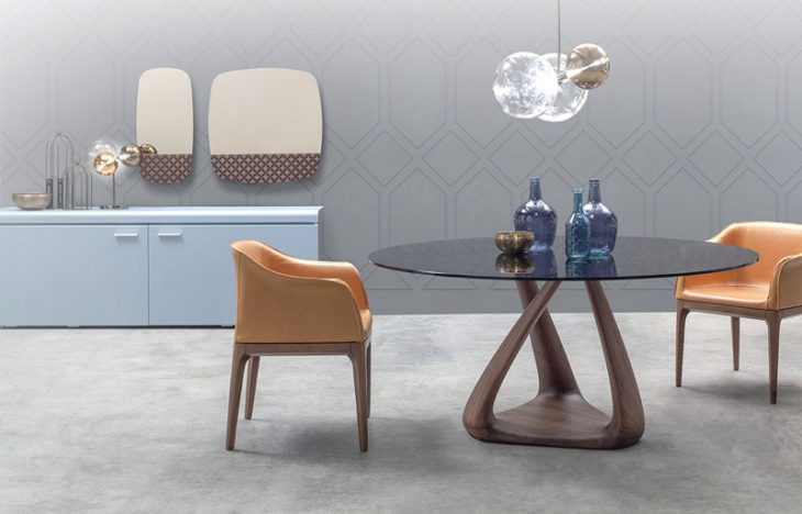 Glass Top Dinning Table by Angelo Tomaiuolo