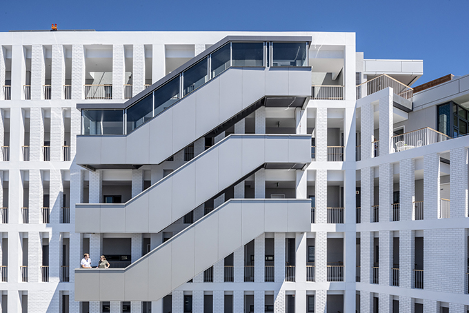 Axis - Sculpted Monolithic Apartment Block by dhk