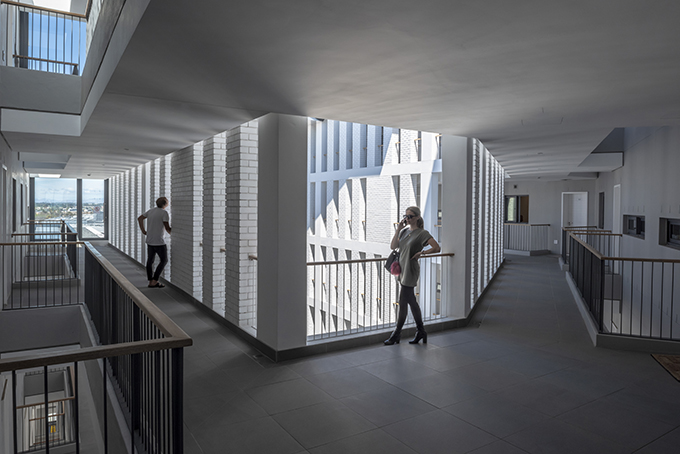 Axis - Sculpted Monolithic Apartment Block by dhk