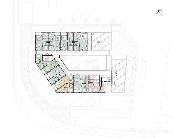 Axis - Sculpted Monolithic Apartment Block by dhk