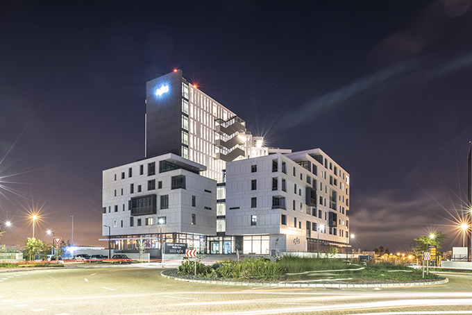 Axis - Sculpted Monolithic Apartment Block by dhk