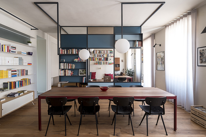 The writer’s machine Turin apartment rehabilitation by Studio Doppio