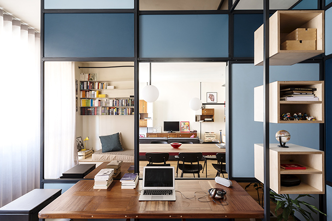 The writer’s machine Turin apartment rehabilitation by Studio Doppio