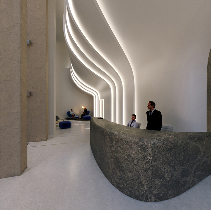 Southbank Tower Lobby by Zaha Hadid Architects
