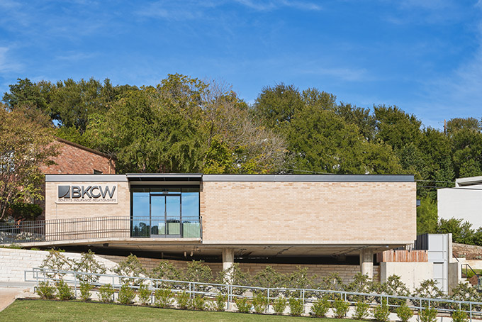 Austin's Mid-Century Cool Office Post Iconic Building Renovation by Mark Odom Studio