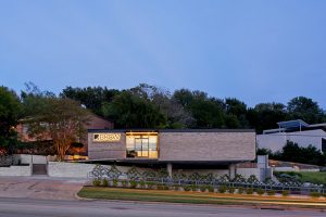 Austin's Mid-Century Cool Office Post Iconic Building Renovation by Mark Odom Studio
