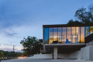 Austin's Mid-Century Cool Office Post Iconic Building Renovation by Mark Odom Studio