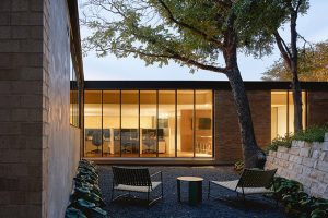 Austin's Mid-Century Cool Office Post Iconic Building Renovation by Mark Odom Studio