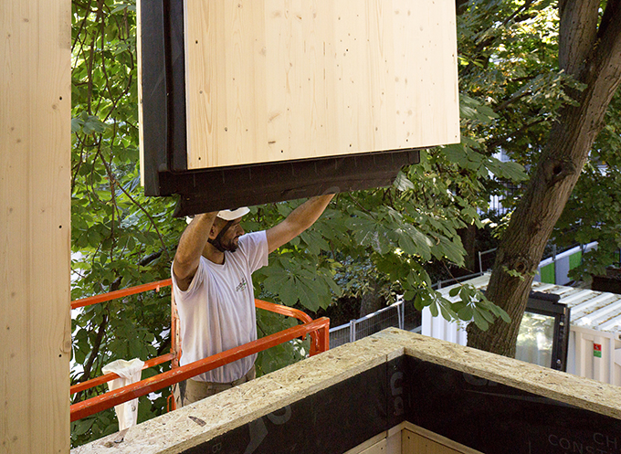 Modular and Nomadic Wooden Nursery by Djuric Tardio Architects