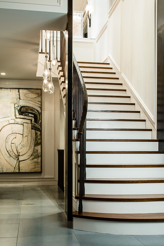 The multi-phased approach involved preserving as much of the exterior of the house as possible while re-envisioning the floor plans of each of the five floors for contemporary living.