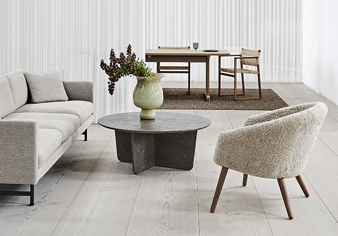 Ditzel Lounge Chair Sheepskin Edition by Nanna Ditzel for Fredericia