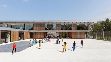 School Complex and Leisure Activity Center in Anthony by Dietmar Feichtinger Architectes