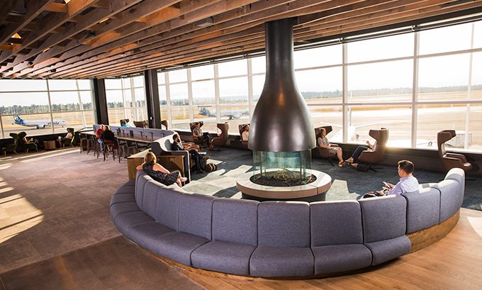 Alaska Airlines Flagship Lounge in SeaTac International Airport by Graham Baba Architects