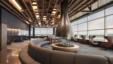 Alaska Airlines Flagship Lounge in SeaTac International Airport by Graham Baba Architects