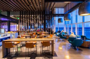 Alaska Airlines Flagship Lounge in SeaTac International Airport by Graham Baba Architects