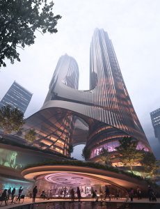 Tower C at Shenzhen Bay Super Headquarters Base by Zaha Hadid Architects