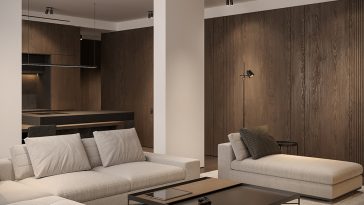 Graphite Apartment by Bezmirno Architects