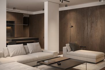 Graphite Apartment by Bezmirno Architects