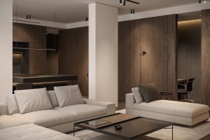 Graphite Apartment by Bezmirno Architects