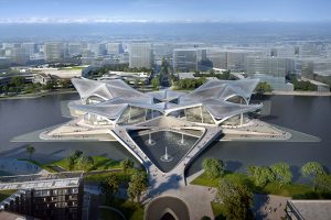 Zhuhai Jinwan Civic Art Centre by Zaha Hadid Architects