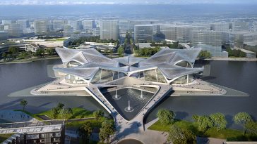 Zhuhai Jinwan Civic Art Centre by Zaha Hadid Architects