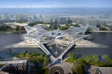 Zhuhai Jinwan Civic Art Centre by Zaha Hadid Architects