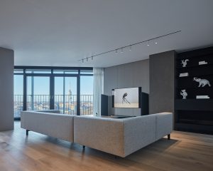 Minimalist Apartment with Panoramic View by Barbora Léblová