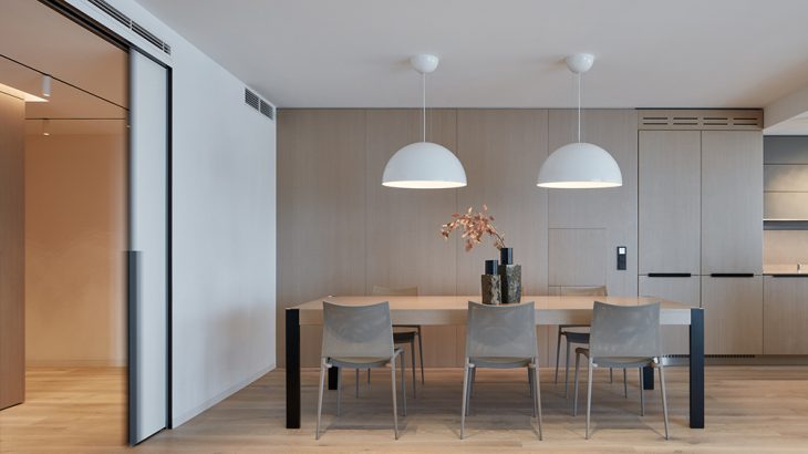 Minimalist Apartment with Panoramic View by Barbora Léblová