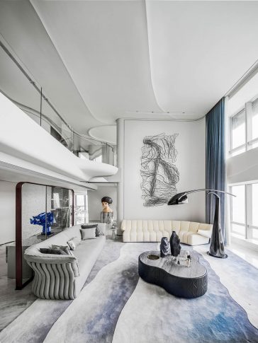 Duplex Apartment of Yanlord Marina Center by T.K. Chu Design