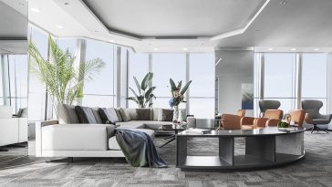 Office in China World Trade Center Tower III by AYZ STUDIO