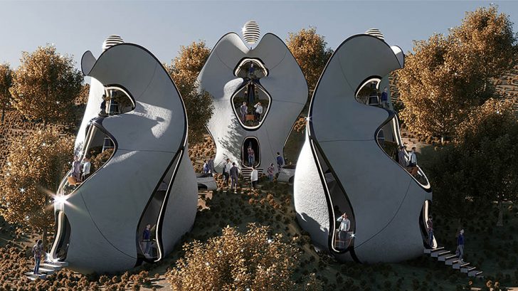 Exosteel “Mother Nature” Modular Prefabricated Living Museum Houses designed by Mask Architects