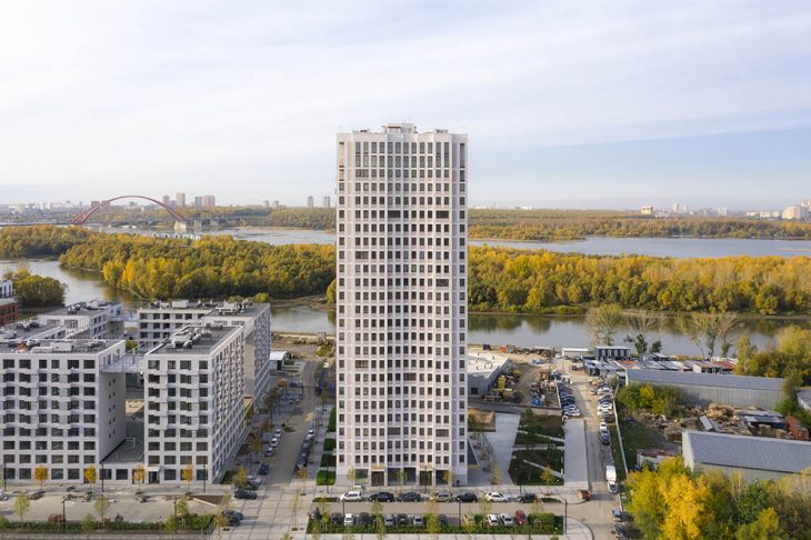 Three towers in Novosibirsk by DROM & JEMS & Brusnika Design
