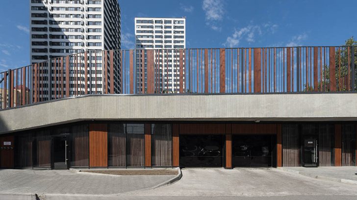 Multi-storey car park in Novosibirsk by DROM, Arkhikuznya & Brusnika Design