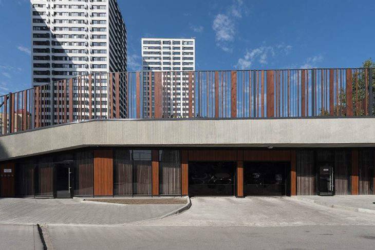 Multi-storey car park in Novosibirsk by DROM, Arkhikuznya & Brusnika Design