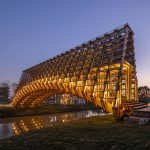 Timber Bridge in Gulou Waterfront by LUO studio