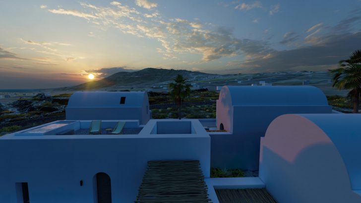 Arched Residencies on Santorini Island by iraisynn attinom