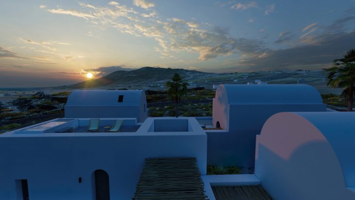 Arched Residencies on Santorini Island by iraisynn attinom