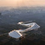 Jinghe New City Culture & Art Centre designed by Zaha Hadid Architects
