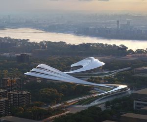 Jinghe New City Culture & Art Centre designed by Zaha Hadid Architects