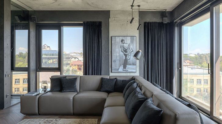 ZIKZAK Architects design Jazz inspired Loft Apartment ih Kyiv
