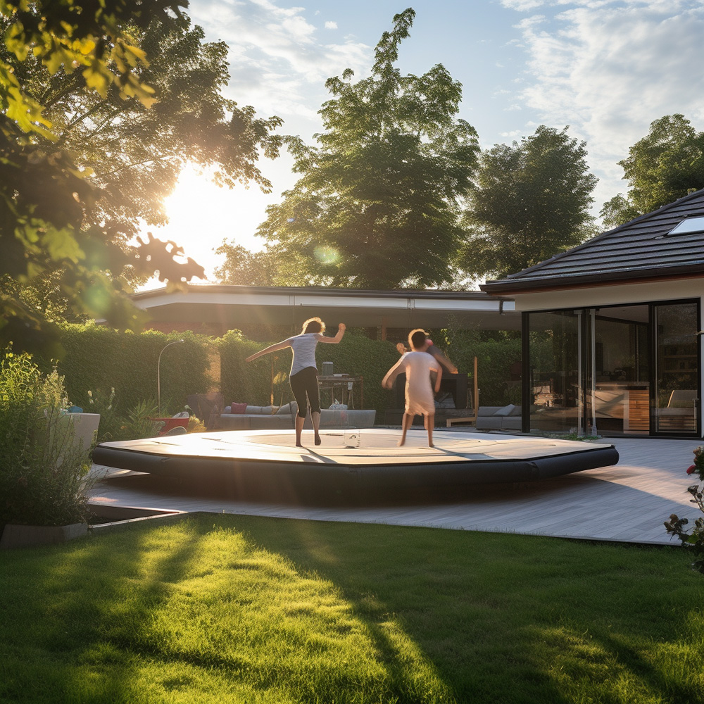 backyard family home