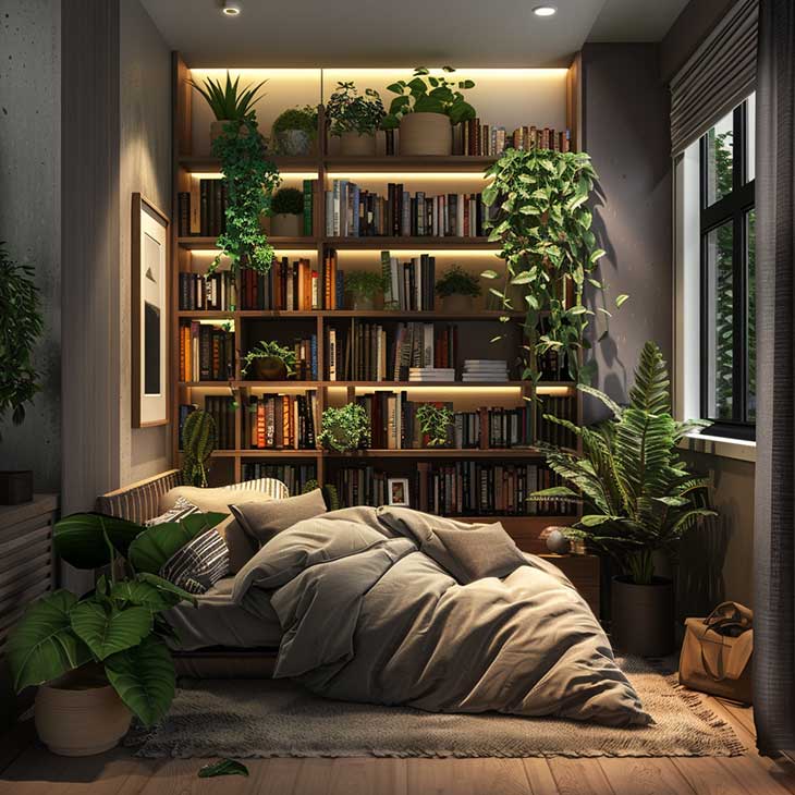 green bedroom