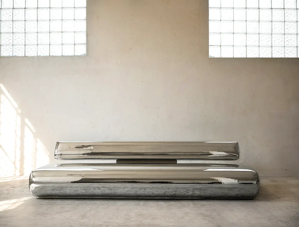 Alexander Diaz Andersson on the Beluga Sofa for ATRA