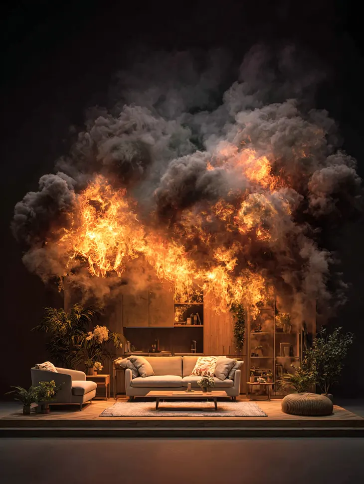 house fire escape time